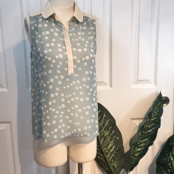 CHLOE K. Vintage polka dot sleeveless blouse - Picture 1 of 8
